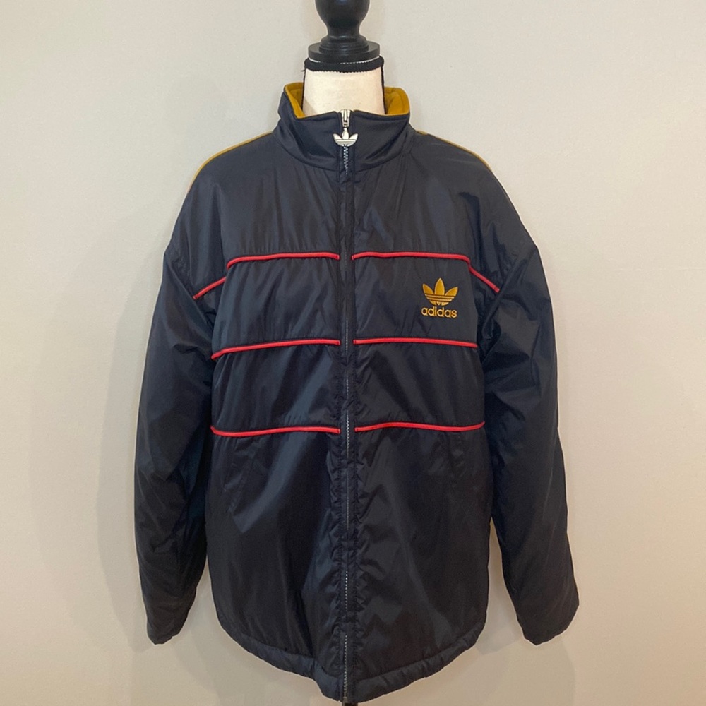Vintage Unisex Adidas full zip winter puffer coat insulated winter rare